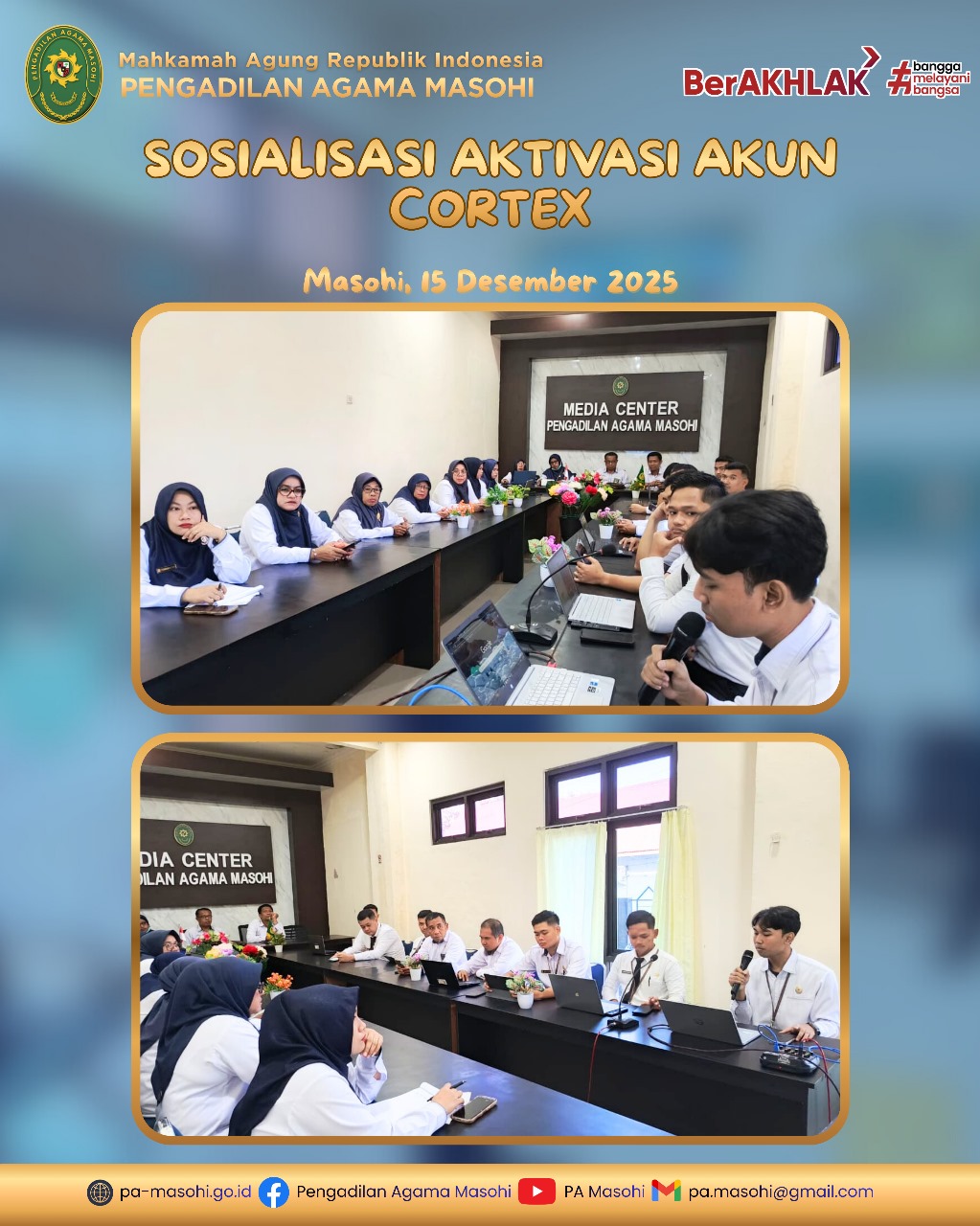 Masohi 15 Desember 2025 Bendahara Pengadilan Agama Masohi melaksanakan kegiatan sosialisasi k 1