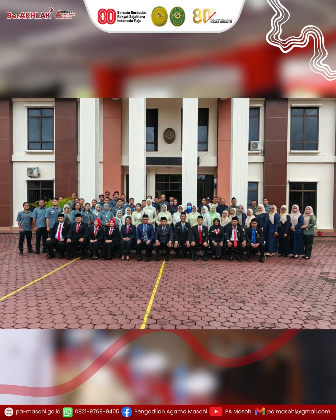 Masohi 19 Agustus 2025 Pengadilan Agama Masohi mengikuti upacara dalam rangka memperingati Ha 1