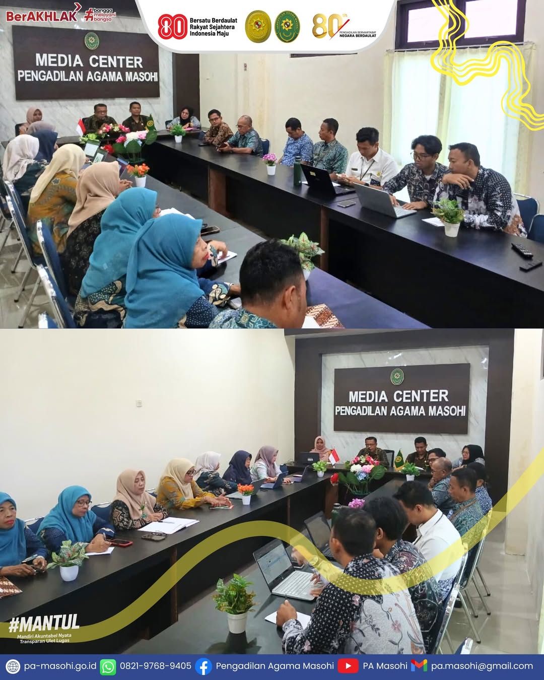 Masohi 25 September 2025 Pengadilan Agama Masohi melaksanakan rapat monitoring dan evaluasi 3